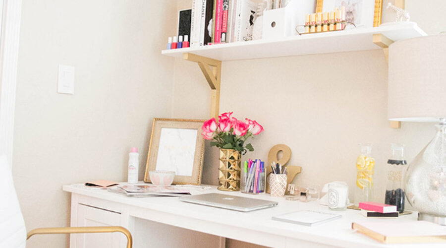 Looks for Less:  White and Gold Office