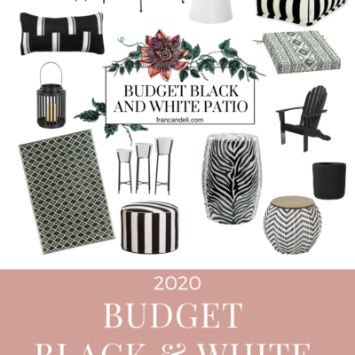 2020 Budget Black & White Patio Decor