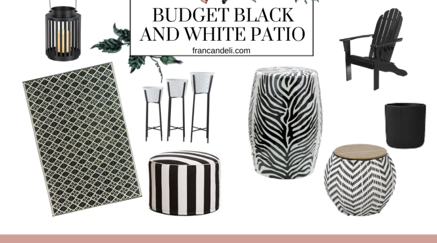 2020 Budget Black & White Patio Decor